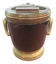 Comprar Tintero Escribania Art Deco Madera Y Bronce 15cm Alto