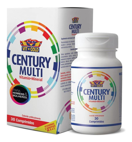 Century Multi Vitamin Mineral Vitgold Com 30 Comprimidos