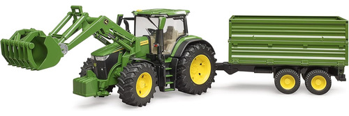 Bruder 09828 John Deere 7r 350 Con Cargador Frontal Y Remolq
