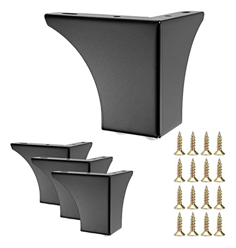 4pcs Patas Metlicas Modernas 10cm/4 Pulgadas Con Tornillos -