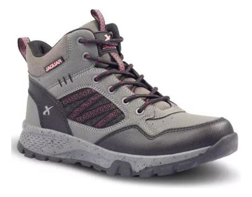 Botas Jaguar Trekking Mujer 3047 Gris Rosa - Onda Sports