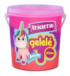 Slime Gelele 1 Balde Slime Unicornio 3 Cores Slime 457g