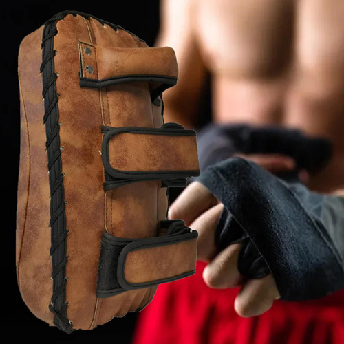 Kick Boxing Curved Focus Mitts Strike Pad Marron Oscuro