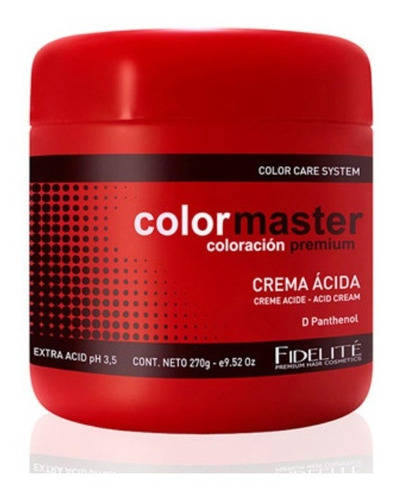 Mascara Acida Crema Capilar Color Master X 270 Gr Fidelite