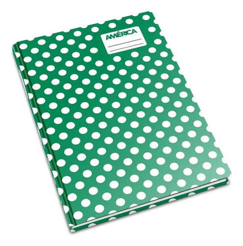 Cuaderno Rayado Tapa Dura América Araña Lunares 42 H Colores Color Verde