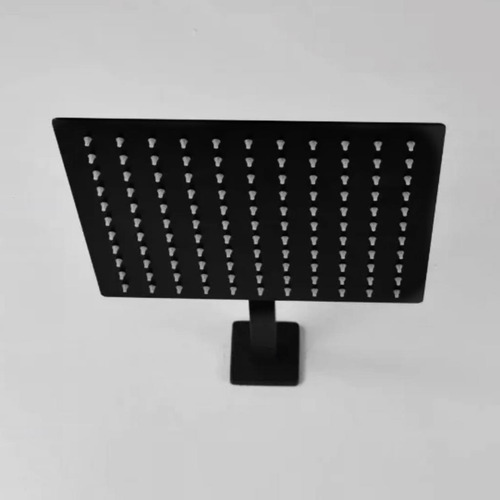 Ducha Chuveiro 30x30 Inox Com Braço 40cm Solar Gás Black