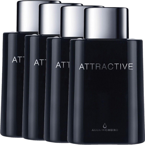 04 Perfumes Attractive Masculino 3x100ml Nova Embalagem