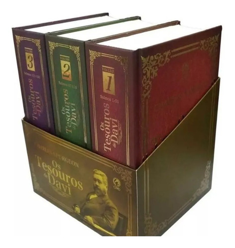 Box Os Tesouros De Davi - Charles Spurgeon - Cpad 3 Volumes