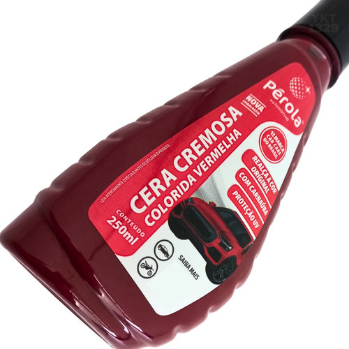 Cera Cremosa Colorida Na Cor Vermelha 250ml Original Pérola