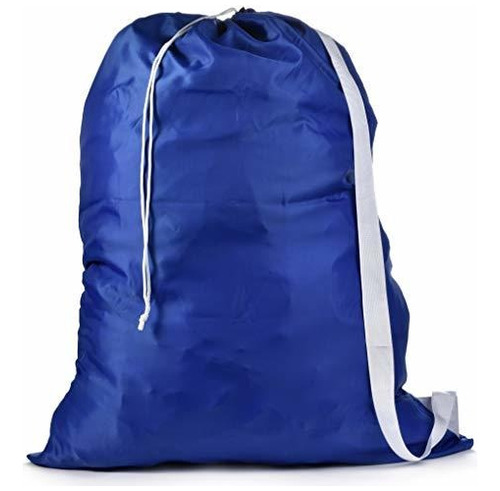 Bolsa De Lavandería Con Correa Para El Hombro Azul 30x40