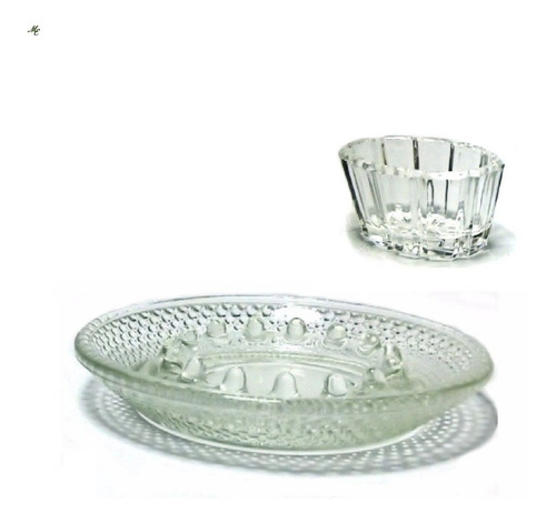 Adornos De Cristal Mini Bowl Y Plato