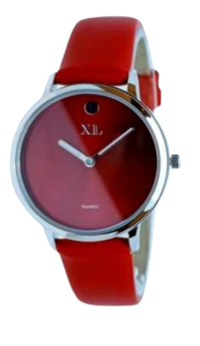 Reloj Mujer Xl Malla Pu Color Rojo Modelo R1605