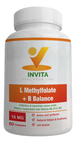 Invita L-metilfolato + Complejo B 15mg 60 Cápsulas Veganas