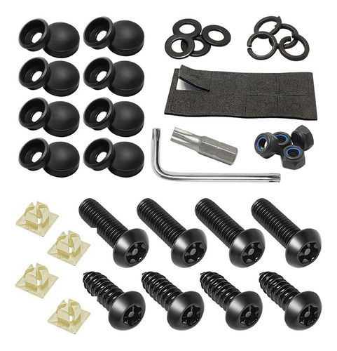 Ta Juego De Tornillos Para Matrícula, Pernos Para Negro
