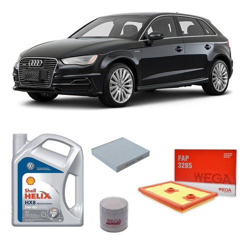 Kit De Filtros .audi A3 1.4 Tfsi Wega Y Helix 5w40 Sintetico