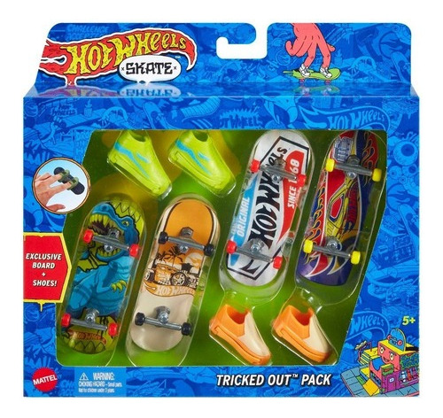 Hot Wheels Skate Pack Patineta Y Tenis Tony Hawk Tricked Out