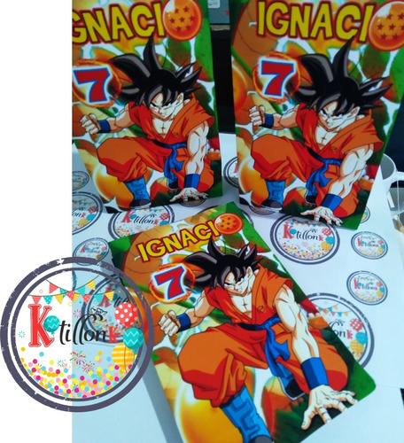 10 Bolsas Golosineras Personalizadas Dragon Ball Z- K