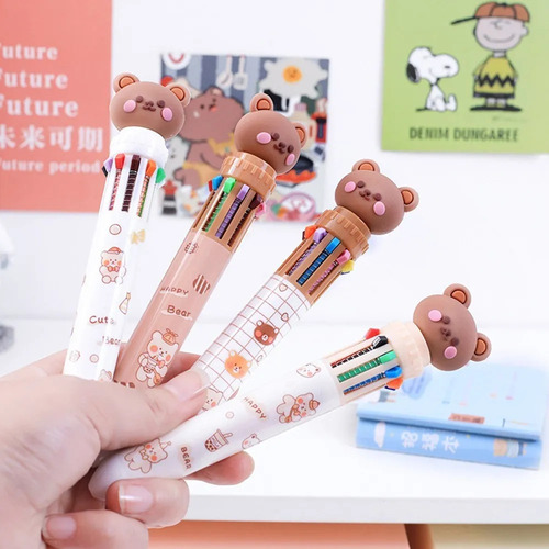 Aa Canetas De Urso Coloridas De Alta Qualidade, Pacote Com 4