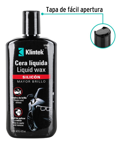 Cera Liquida Silicon Para Auto Brillo Pintura Klintek 57088