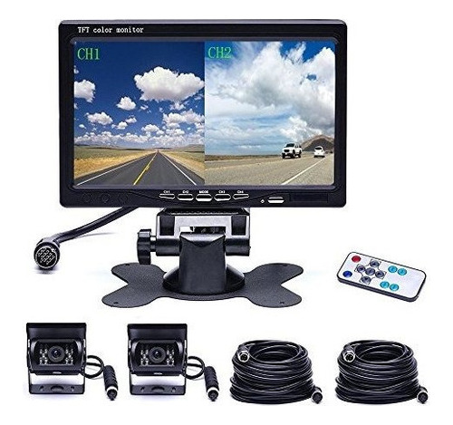 Camecho Vehicle Backup Camera 4 Vista Frontal Del Monitor Di