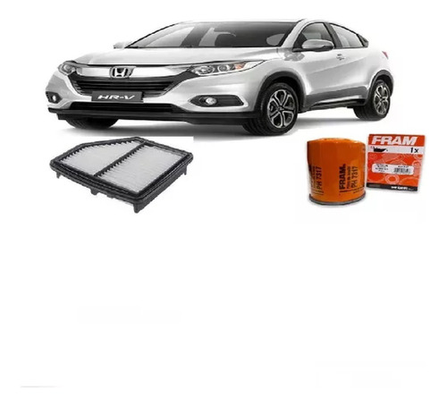 Kit 2 Filtros Aire Y Aceite Fram Honda Hrv 1.8  2016 A 2023