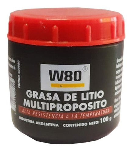 Grasa De Litio Multiproposito W80 Alta Calidad 100g Explorer