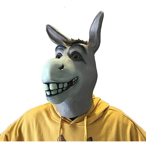 Máscara De Látex Do Burro Shrek Halloween Horror Realista