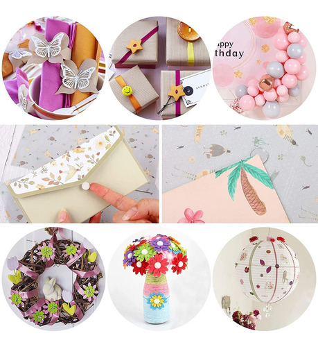 Q 1500 Pcs Pegatinas Adhesivas De Doble Cara Para Globos