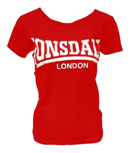 Remera Lonsdale Logo Mujer Algodon Deportiva Urbana - Olivos