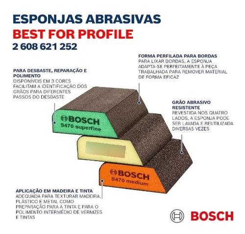 Esponja Exfoam Profile Fine Lixa Bosch 180