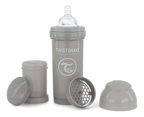 Mamadera Twistshake Anti-cólico 260ml Gris