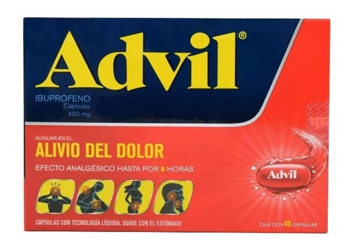 Advil Alivio Del Dolor 8 Hr Ibuprofeno 40 Caps