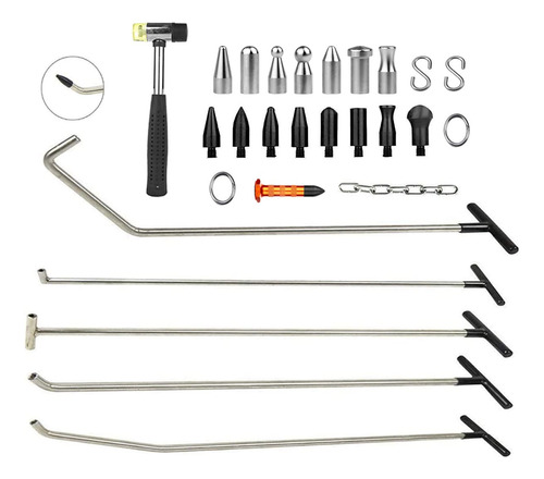 Ladyrosian Herramientas De Varillas De Reparacion De Abollad