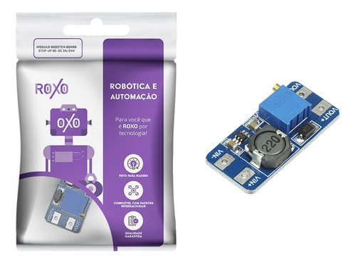 Módulo Booster Board Step Up Dc-dc 2a/24v Mt3608 - Roxo