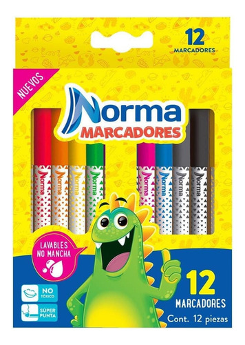 Plumones Norma Lavables X 12