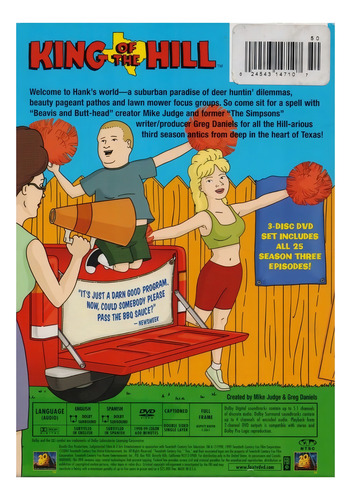 King Of The Hill Temporada 3 Tres Tercera Dvd