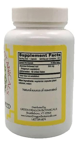 Raiz De Knotweed Japonesa (polygonum Cuspidatum) - 500 Mg