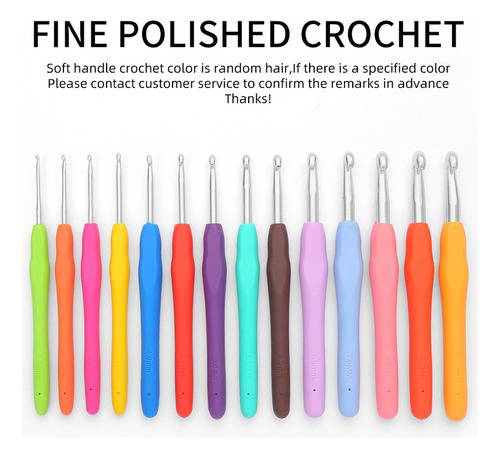 Crochê Polido Fino - 8,0 Mm - Ganchos De Crochê Ergonômicos