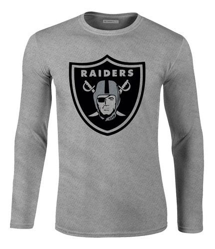 Camiseta Manga Larga Camibuso Nfl Raider Logo Ikl