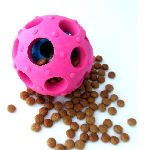 Pelota Para Masticar Mascotas Juguete De Goma Dura Rosado
