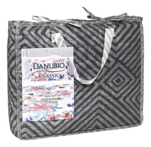 Cover / Cubrecama Bouti Danubio 1 1/2 Plaza - 160 X 240 Cm Color Arena Estampado