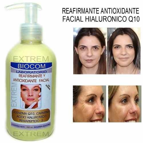 Emulsión Reafirmante Facial Antioxidante Q10 Biocom para todo tipo de piel de 250mL