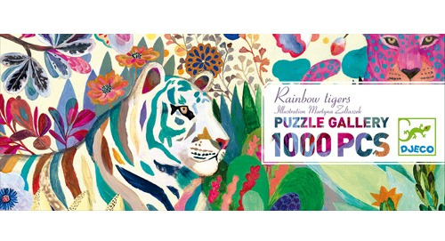 Djeco Puzzle Gallery Rainbow Tigers 1000 Piezas 
