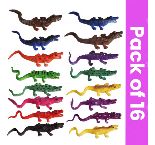 Figura De Acción De Cocodrilo Toy Sensory4u, 16 Unidades, 15