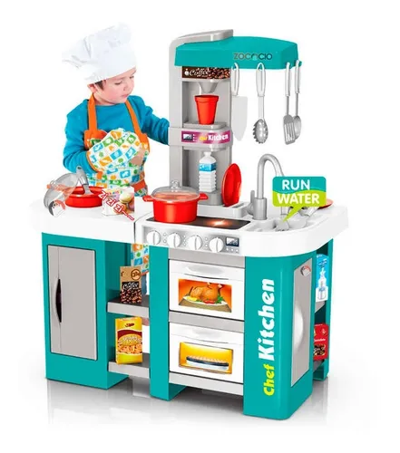 922-47_COCINA DE JUGUETE KITCHEN SET CON 53 ACCESORIOS, LUZ Y SONIDOS –  Ensamblartek