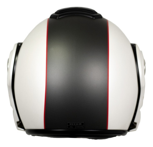 Imagen 6 de 8 de Casco Abatible Para Moto Beon B-702 Skull Titan Blanco