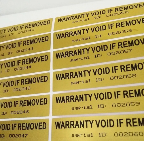 100 Sellos Holográficos Seguridad Folio Garantía