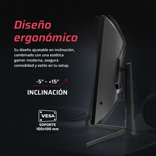 Monitor Gamer Curvo 27 Va Hyper Orbit Mho27y Fhd 240hz Negro