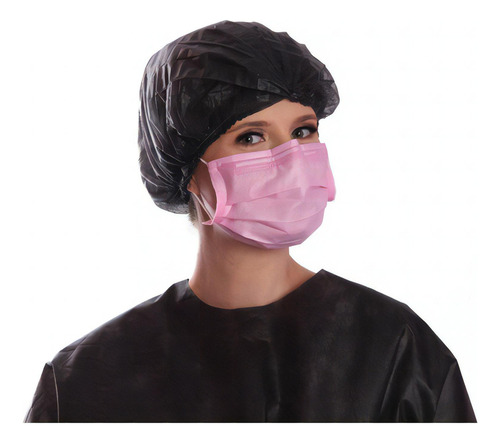Touca Elastico Descartavel Preto (pct 100) Protdesc