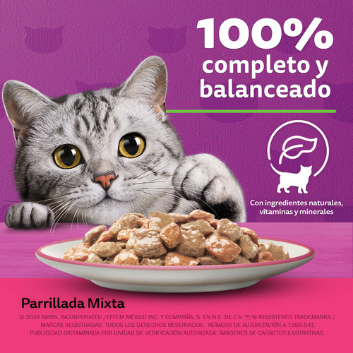 Pack X24 Alimento Gato Whiskas Fillets Parrillada Mixta